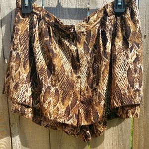 Rachel Roy snake skin print shorts