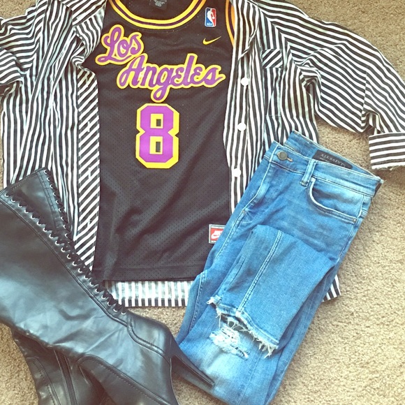 All Saints high waisted jeans cute ripped ankles!