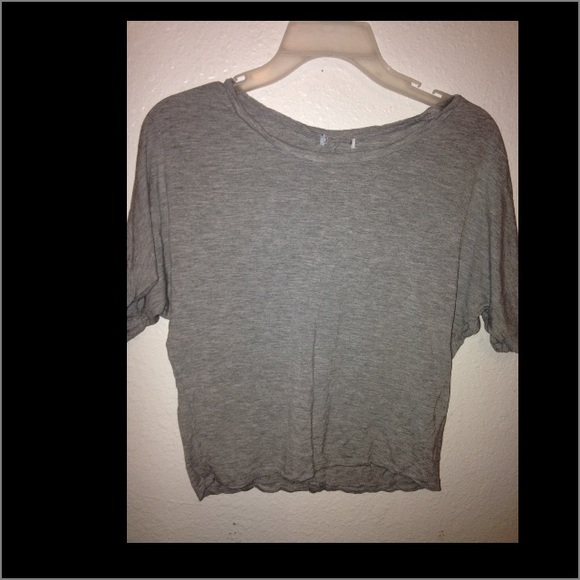 Gray crop top