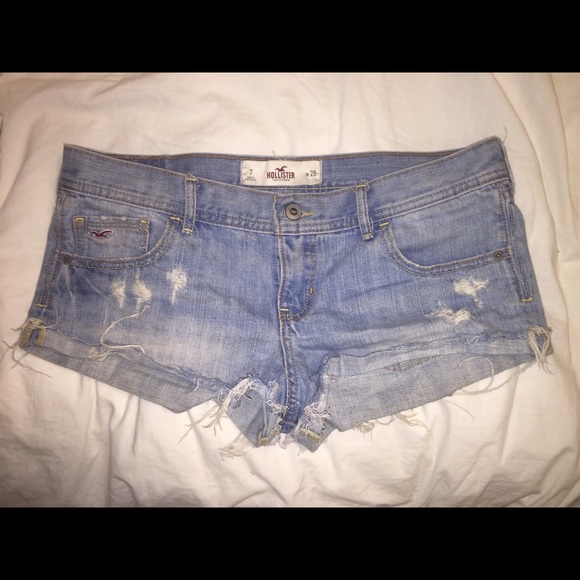 Hollister blue jean shorts
