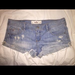 Hollister blue jean shorts