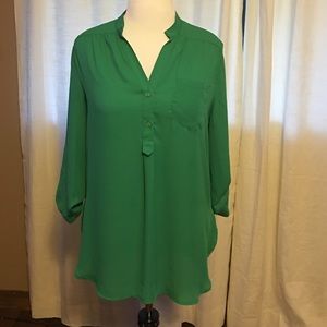 Flowing green blouse