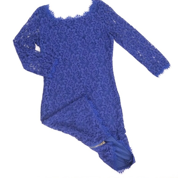 Diane Von Furstenberg Blue Lace Dress - Picture 2 of 4