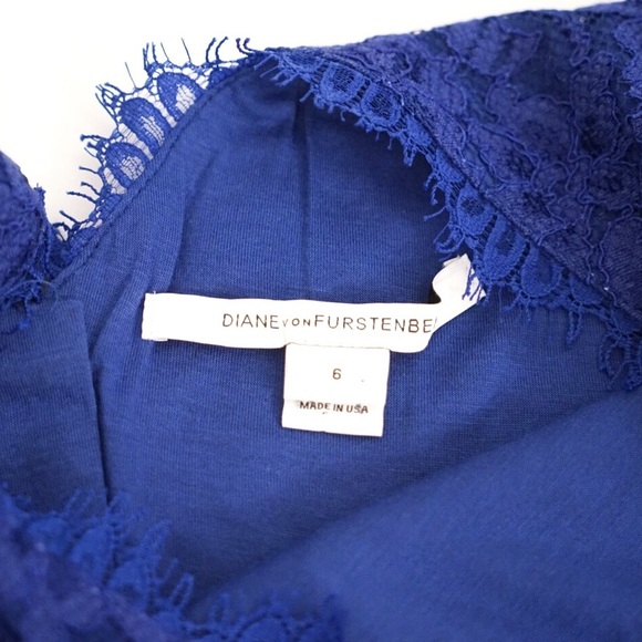 Diane Von Furstenberg Blue Lace Dress - Picture 3 of 4