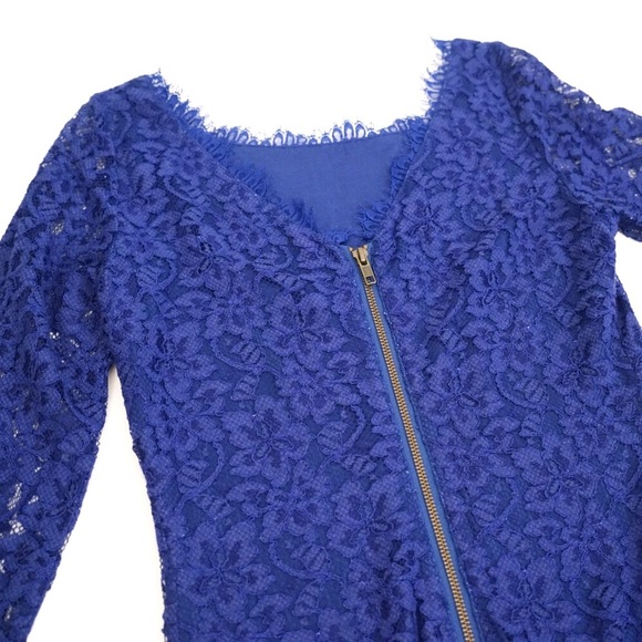 Diane Von Furstenberg Blue Lace Dress - Picture 4 of 4