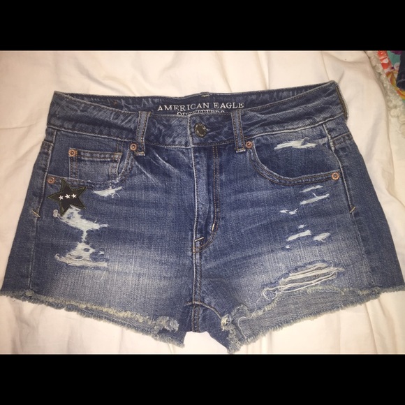 American eagle blue jean shorts