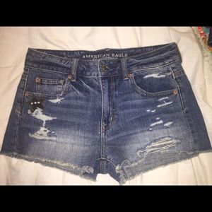 American eagle blue jean shorts