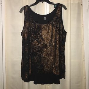 Black and Gold Tank Top