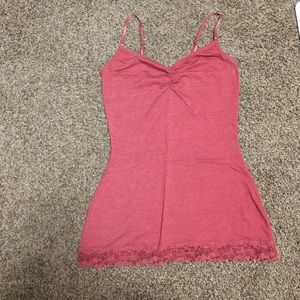 Tank with lace detail