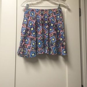 A colorful skater skirt.