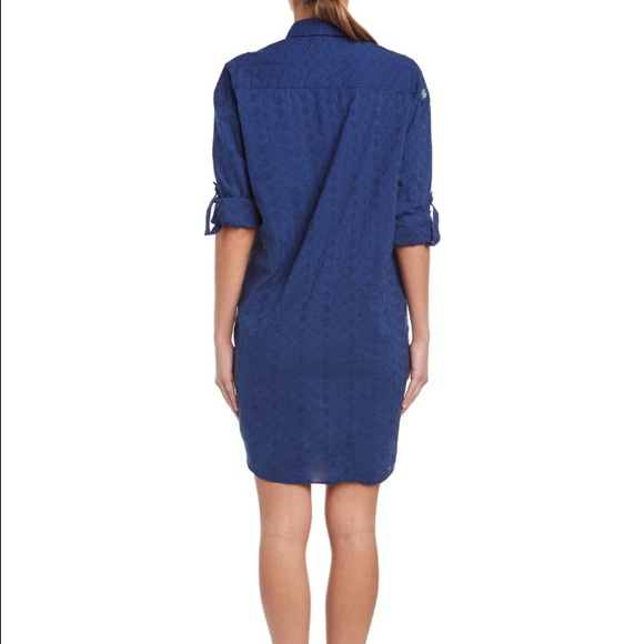 BNWT - Ganesh Eyelet Shirt Dress - Navy - Size 0 - Picture 4 of 6