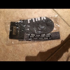 Pink VS gray socks & head band