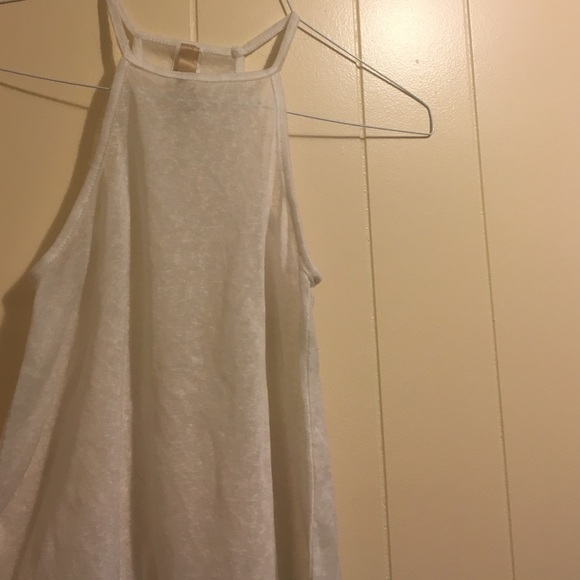 white high neck top
