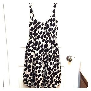 J Crew navy and white dress