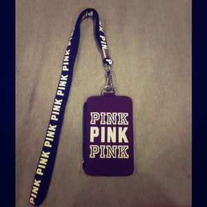 VS PINK lanyard. (Maroon, pink & blue)