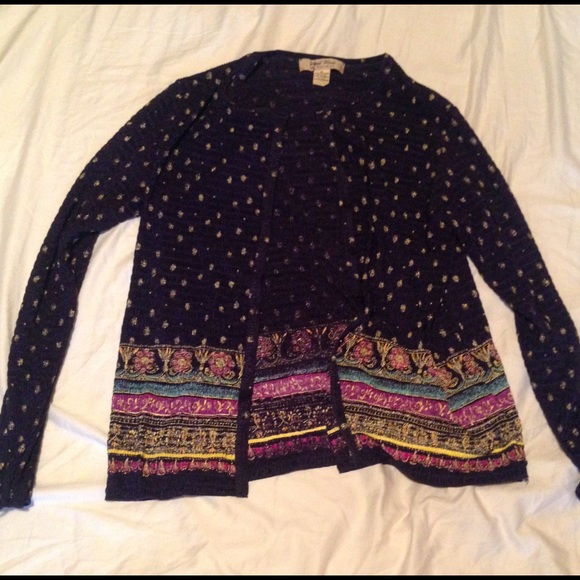 Detailed print cardigan