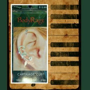 2 pcs Body Rage 18G barbell & cartilage cuff