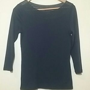 RALPH LAUREN Navy Blue 3/4 length Blouse