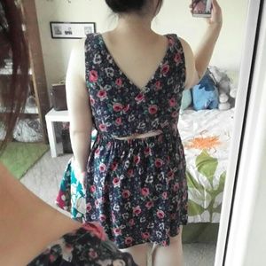 Cut out back floral summer dress