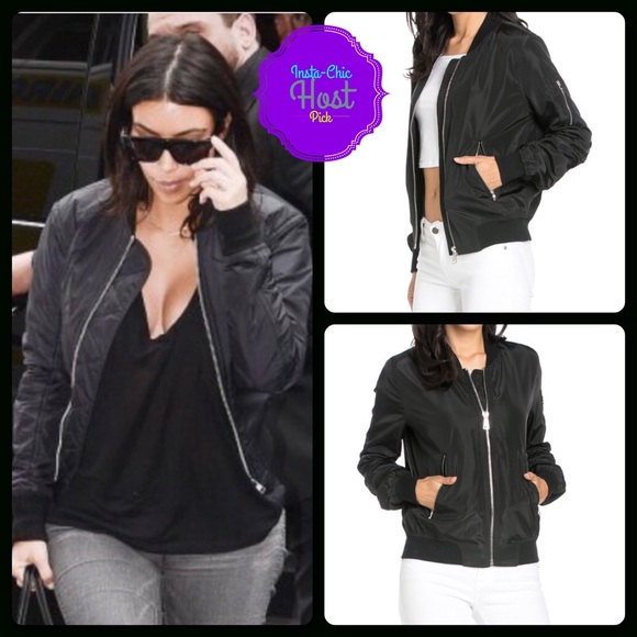 1 SMALL LEFT⭐️Black Bomber Jacket - Picture 4 of 4