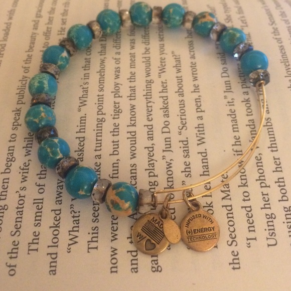 Alex and Ani Turquoise Beaded Bangle