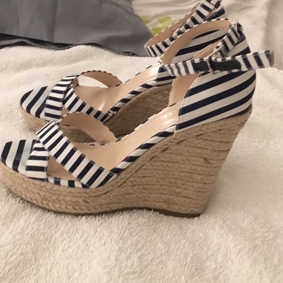 Striped wedges Wht/Blu - Picture 2 of 2