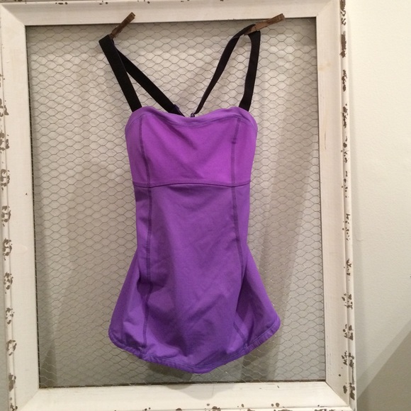 Purple Lululemon Cross Back Tank