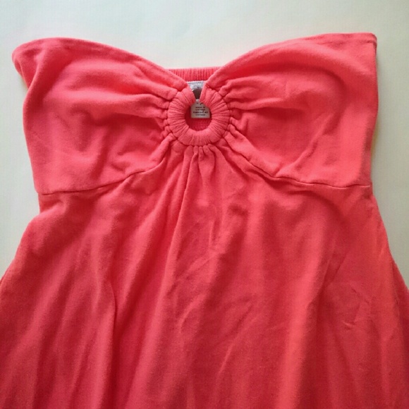 American Eagle Outfitters | Coral strapless dress - Picture 2 of 4