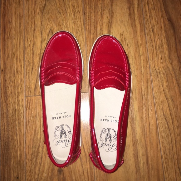 Cole Haans ruby red loafers size 6