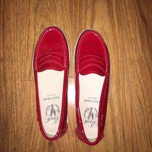 Cole Haans ruby red loafers size 6