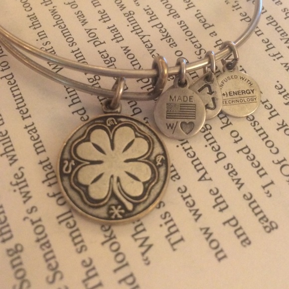 Alex and Ani Four Leaf Clover Charm Bangle
