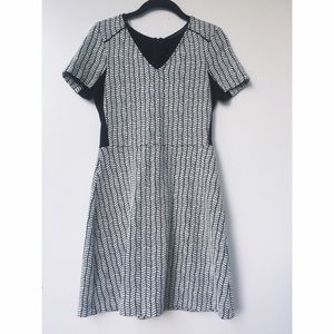 Black and white knit dress