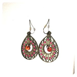 Pink/orange earrings