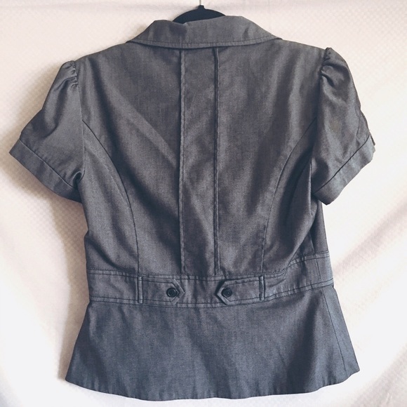 Gray Short Sleeve Blazer - Picture 3 of 3