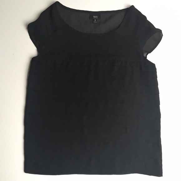 Black Dress Shirt - Great Layered Detailing - enjo