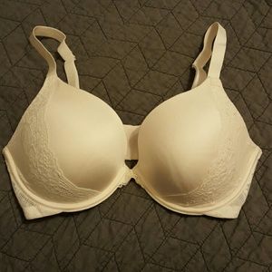 White Lace-Detail Bra