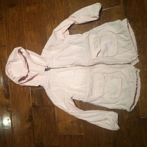 Soft pink light coat for little girl