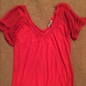 Orange Anthropologie Top