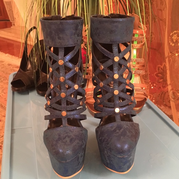 Beautiful blue high heels