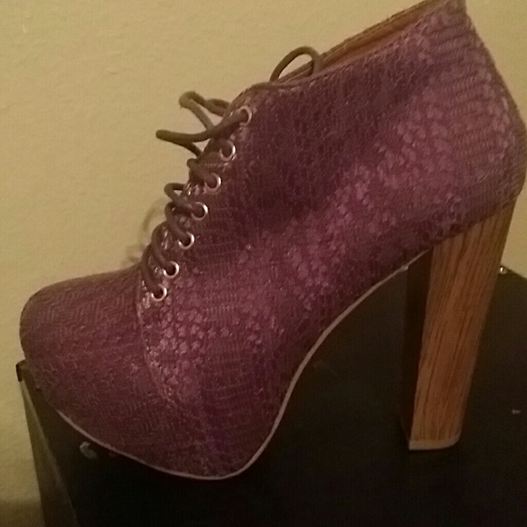 Purple booties