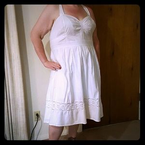 White cotton sun dress