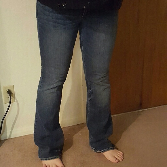 American Eagle low rise slim boot jeans in tall