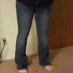 American Eagle low rise slim boot jeans in tall