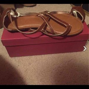 Brown thong sandals!!