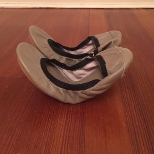 Grey flats, fold up in pouch for easy transport
