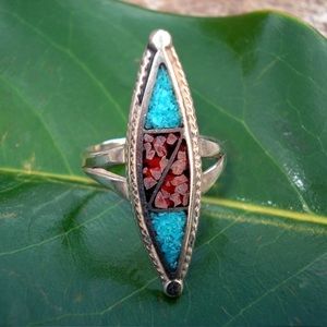 Vintage Sterling silver and turquoise ring
