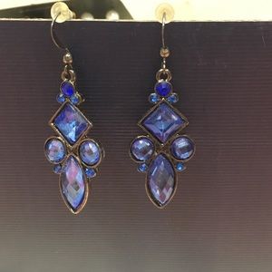 Blue crystal earrings
