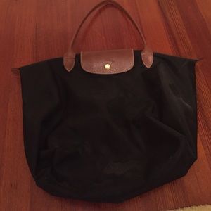Large black Longchamp shoulder bag