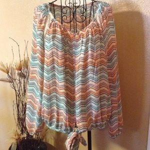 Self Esteem Chevron pattern Blouse