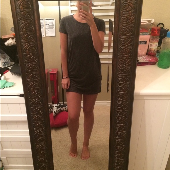 Gray t-shirt dress